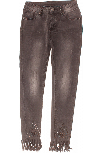 Dámské Džíny Šedé Vel. S