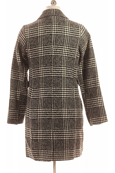 Amisu Krátký Dámský Kabát Černobílý Vel. 38