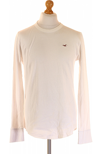 Hollister Jednoduché Pánské Tričko Bílé Vel. M