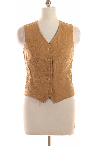 Kratká Dámská Vesta Hnědá Vel. 38