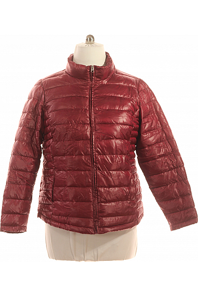 Prošívaná Dámská Bunda Vínová Second Hand Vel. 46