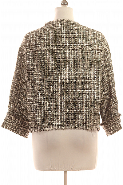 Krátký Dámský Kabát Černobílý Vel. 40