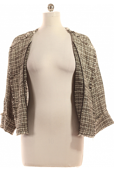 Krátký Dámský Kabát Černobílý Vel. 40