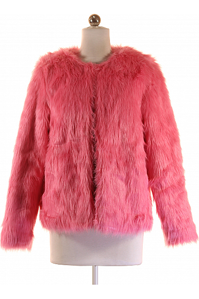 Dámský Kožich Růžový Second Hand Vel. 36