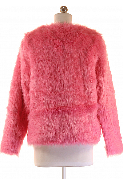 Dámský Kožich Růžový Second hand Vel. 36