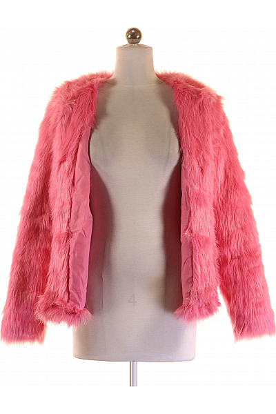 Dámský Kožich Růžový Second hand Vel. 36