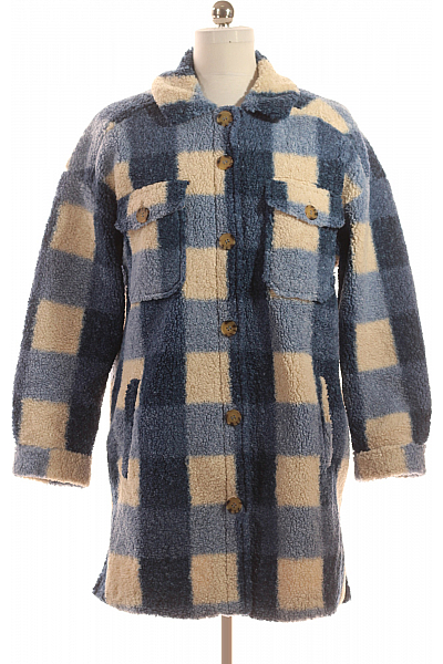 Dámský Kabát Modrý Gina Second Hand Vel. M