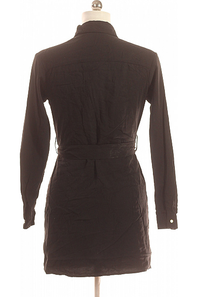 Košilové  Šaty Černé MANGO Vel. S