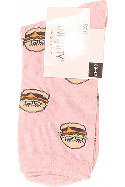  Ponožky Růžové Second Hand Vel. 38-42