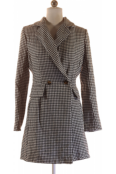 Shein Krátký Dámský Kabát Černobílý Vel. XS