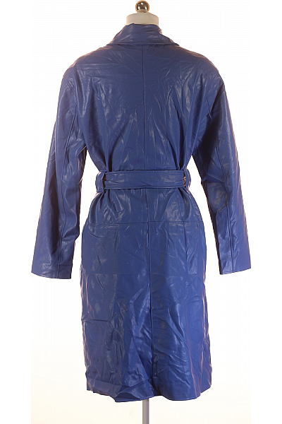 Dámský Dlouhý Kabát Modrý Bershka Vel. S
