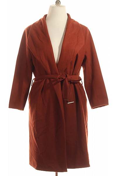 KAPALUA Dámský Dlouhý Kabát Hnědý Vel. XXL