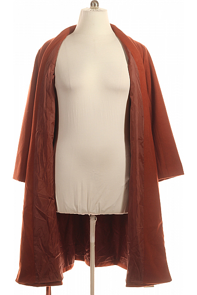 KAPALUA Dámský Dlouhý Kabát Hnědý Vel. XXL