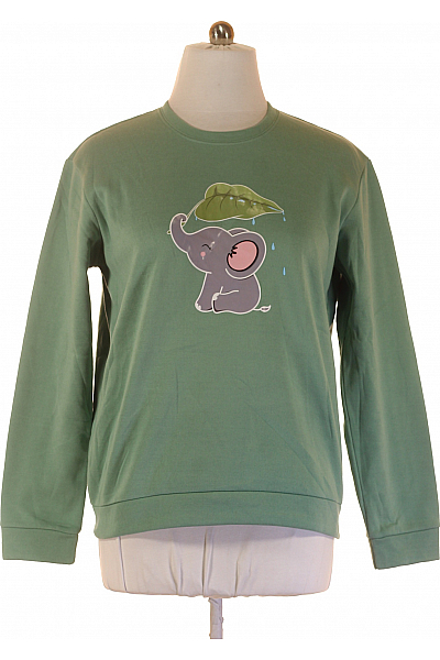 Dámská Mikina Bez Zapínání Zelená Shein Vel. XL