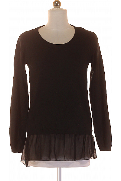 Pletená Halenka Vlněná Černá Second Hand Vel. S/M