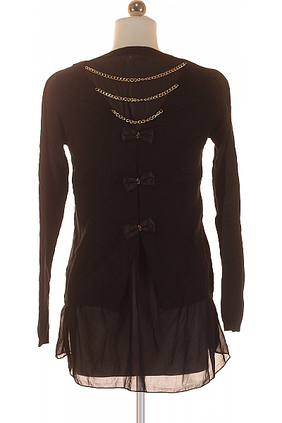 Pletená Halenka Vlněná Černá Second hand Vel. S/M