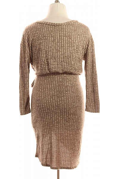  Šaty Pletené Béžové Shein Vel. L