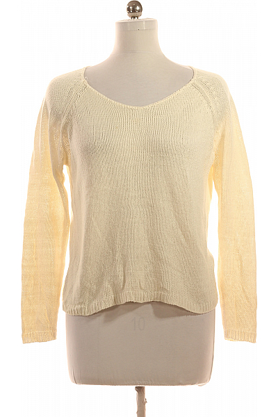 Dámský Svetr Bílý Amisu Second Hand Vel. M