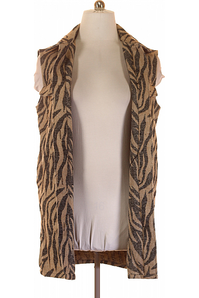 Dlouhá Dámská Vesta Hnědá Second hand Vel. L