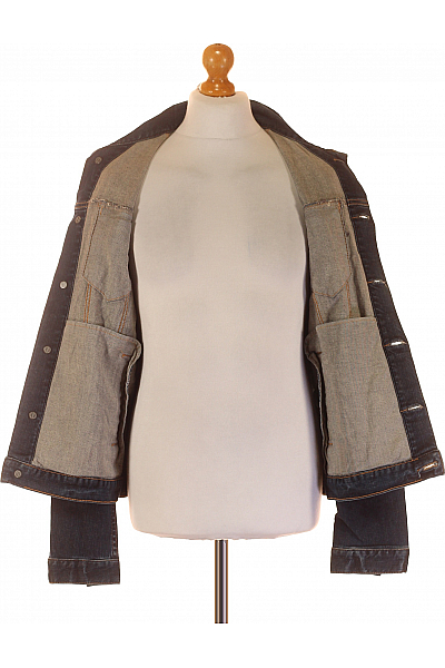 Džínová Pánská Bunda Modrá American Vintage Second hand Vel. 52