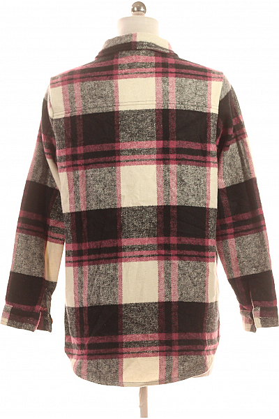 Kostkovaná Dámská Košile Růžová Vel. 40