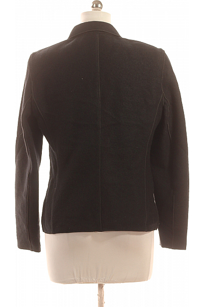 Dámský Kabát Vlněný Černý Second hand Vel. 42