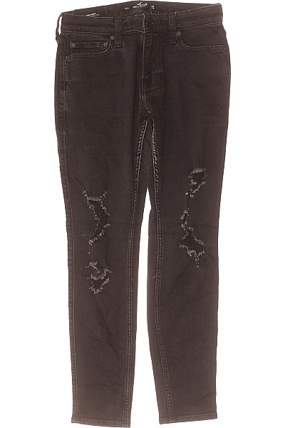 Hollister Roztrhané Dámské Džíny Černé Second Hand Vel. 29