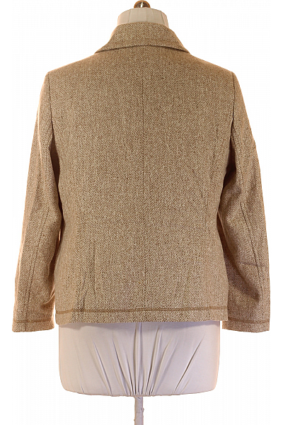 Dámský Kabát Vlněný Béžový Vel. 46