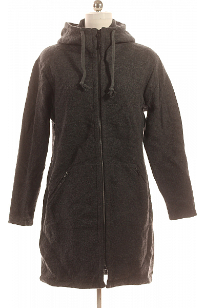Dámský Kabát Vlněný Šedý