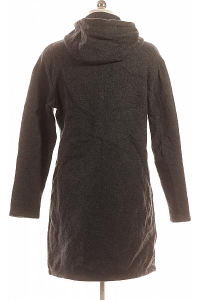 Dámský Kabát Vlněný Šedý