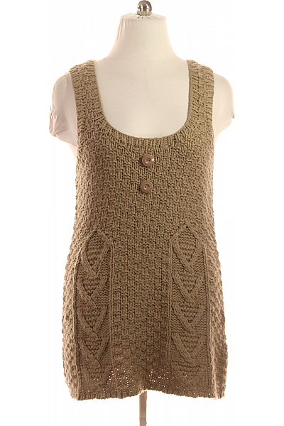 Yest  Šaty Pletené Khaki Second Hand Vel. L