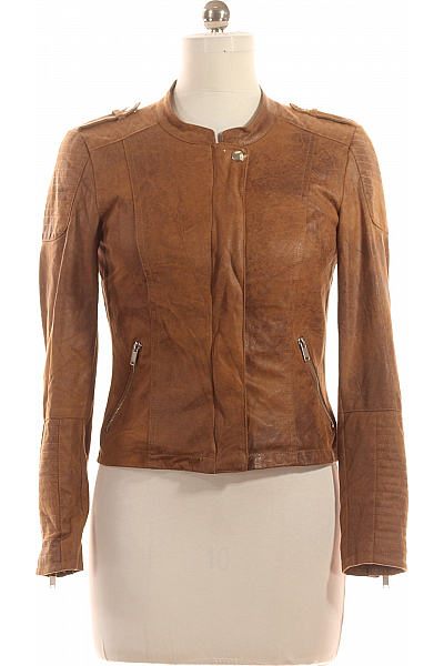 Dámská Přechodné Bundy Kožená Hnědá VERO MODA Vel. M