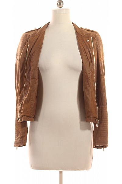 Dámská Přechodné Bundy Kožená Hnědá VERO MODA Vel. M