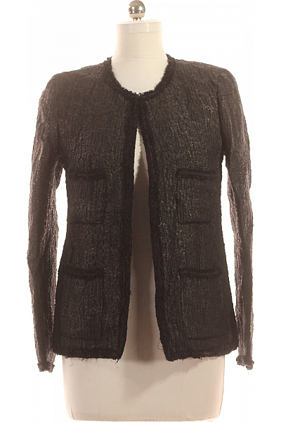 ZARA Krátký Dámský Kabát Černý Vel. M