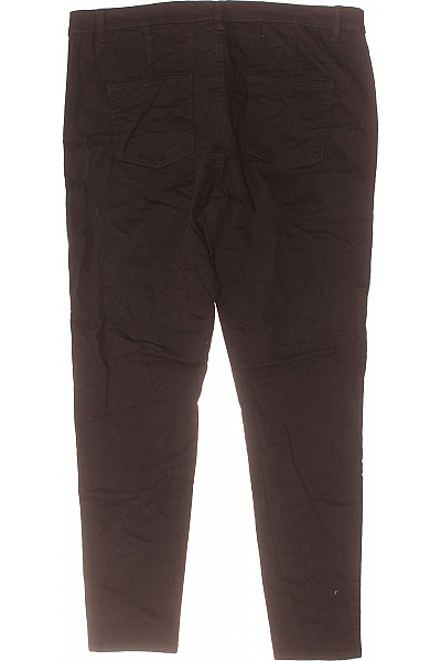 Dámské Kalhoty Rovné Černé Second hand Vel. 48