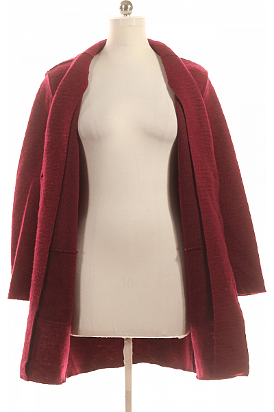 Krátký Dámský Kabát Vlněný Vínový Cartoon Vel. M