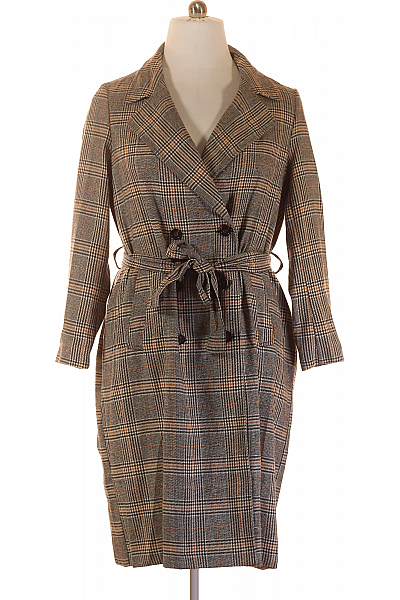 Primark Dámský Dlouhý Kabát Barevný Vel. 46