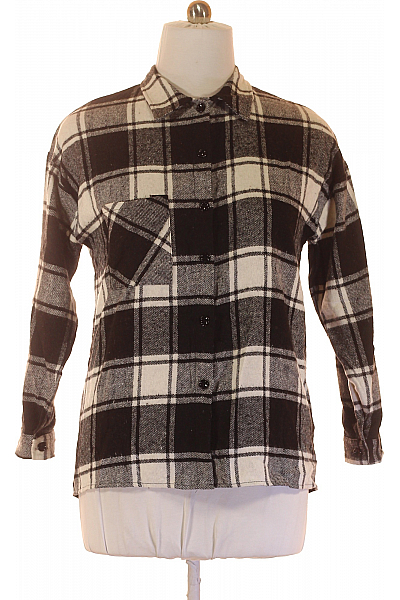 Olalook Kostkovaná Dámská Košile Černobílá Vel. XL