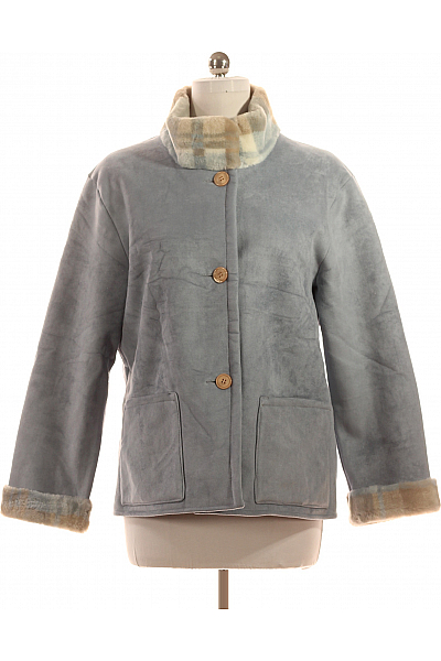 Dámský Kabát Modrý MADELEINE Second Hand Vel. 40