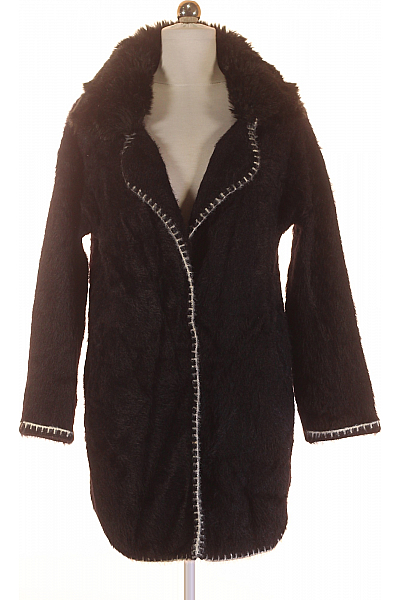 Krátký Dámský Kabát Černý Second Hand Vel. S