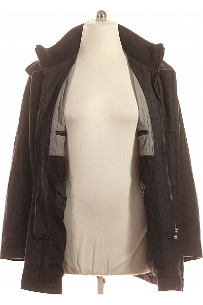 Pánský Kabát Vlněný Černý LODENFREY Second hand Vel. 54