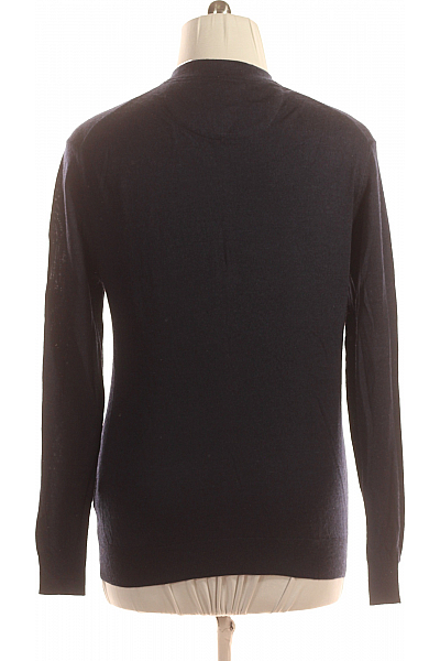 Pánský Pulovr Vlněný Modrý Canda Vel. L