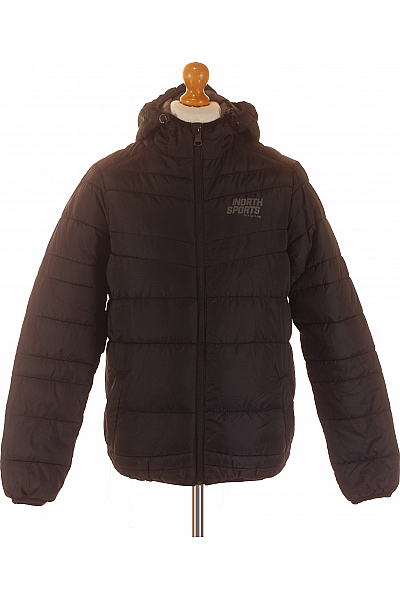 Prošívaná Pánská Bunda Černá Second Hand Vel. S