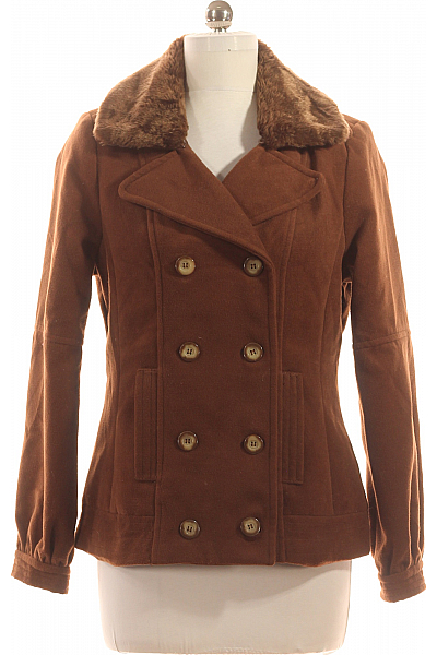 Krátký Dámský Kabát Hnědý Gina Vel. 42