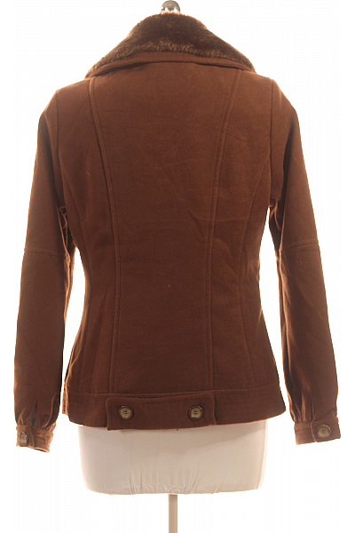 Krátký Dámský Kabát Hnědý Gina Vel. 42