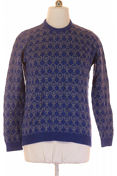 Dámský Svetr Vlněný Modrý BENETTON Vel. XL