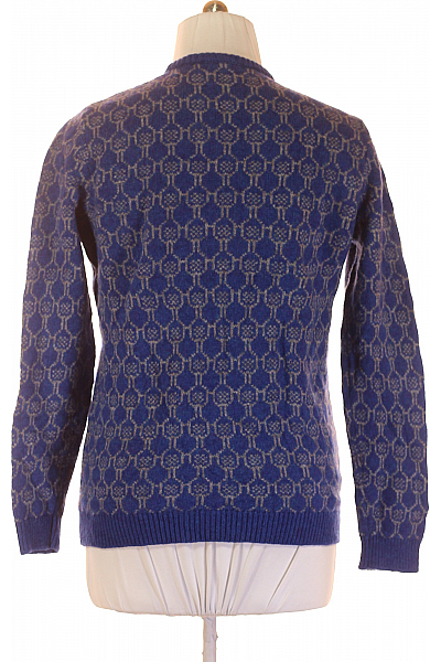 Dámský Svetr Vlněný Modrý BENETTON Vel. XL