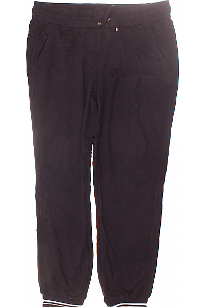  Dámské Rovné Kalhoty Viskózové Modré