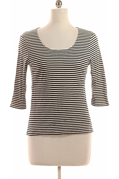 Jednoduché Dámské Tričko Černobílé Street One Vel.  38