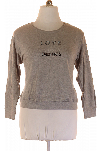 Dámská Mikina Bez Zapínání Šedá HUCKE Second hand Vel. 46